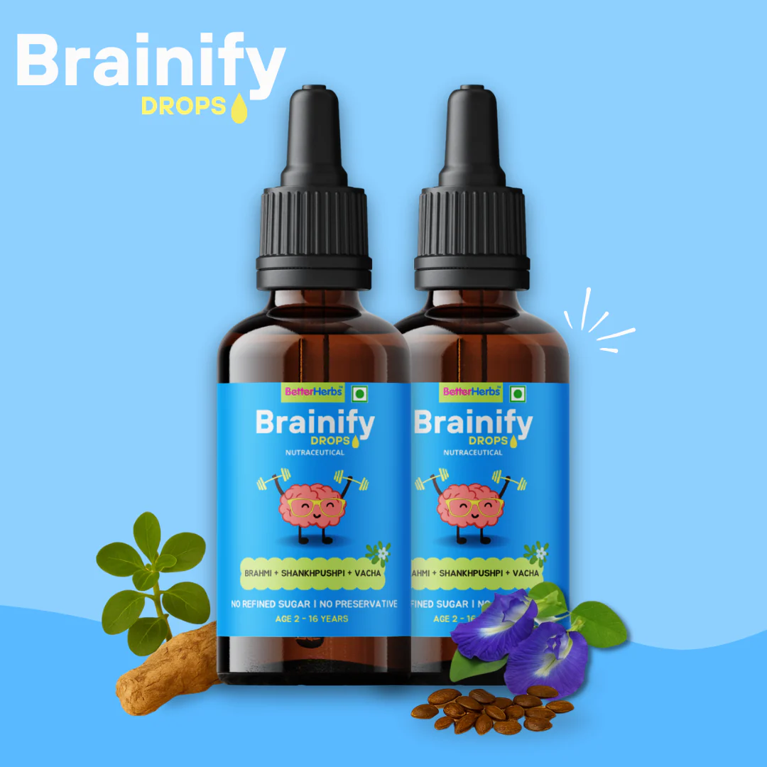 Brainify Drops – Clinically Tested Ayurvedic Formula for Kids’ Brain Health (2-16 Yrs) | No Added Sugar & Preservatives - 30ml - Image 16