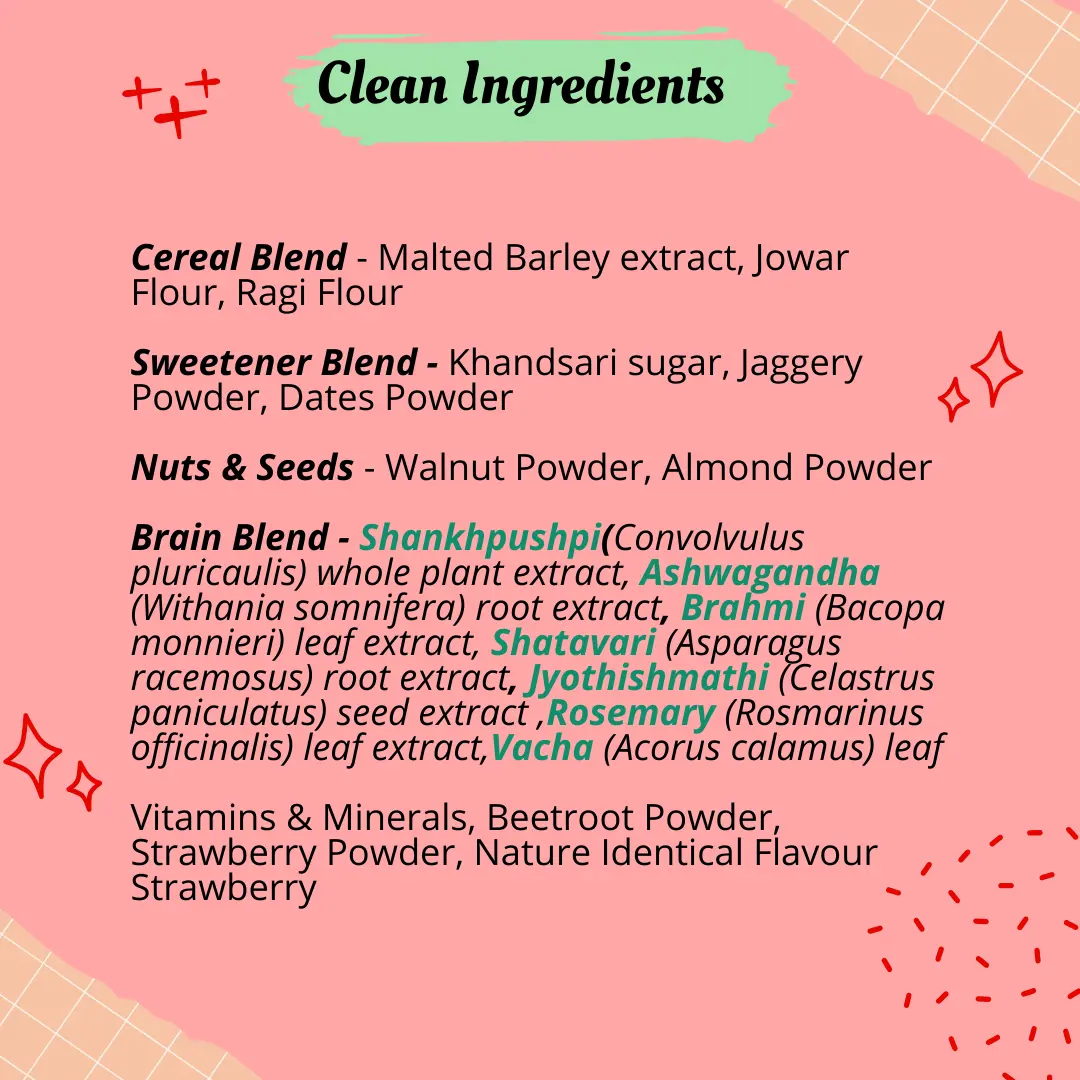 BRAINIFY Nutrition Powder for Children & Teens | 7 Brain Boosting Ayurvedic Herbs + Millets + Nuts | No Refined Sugar | Yummy Flavour - Image 57
