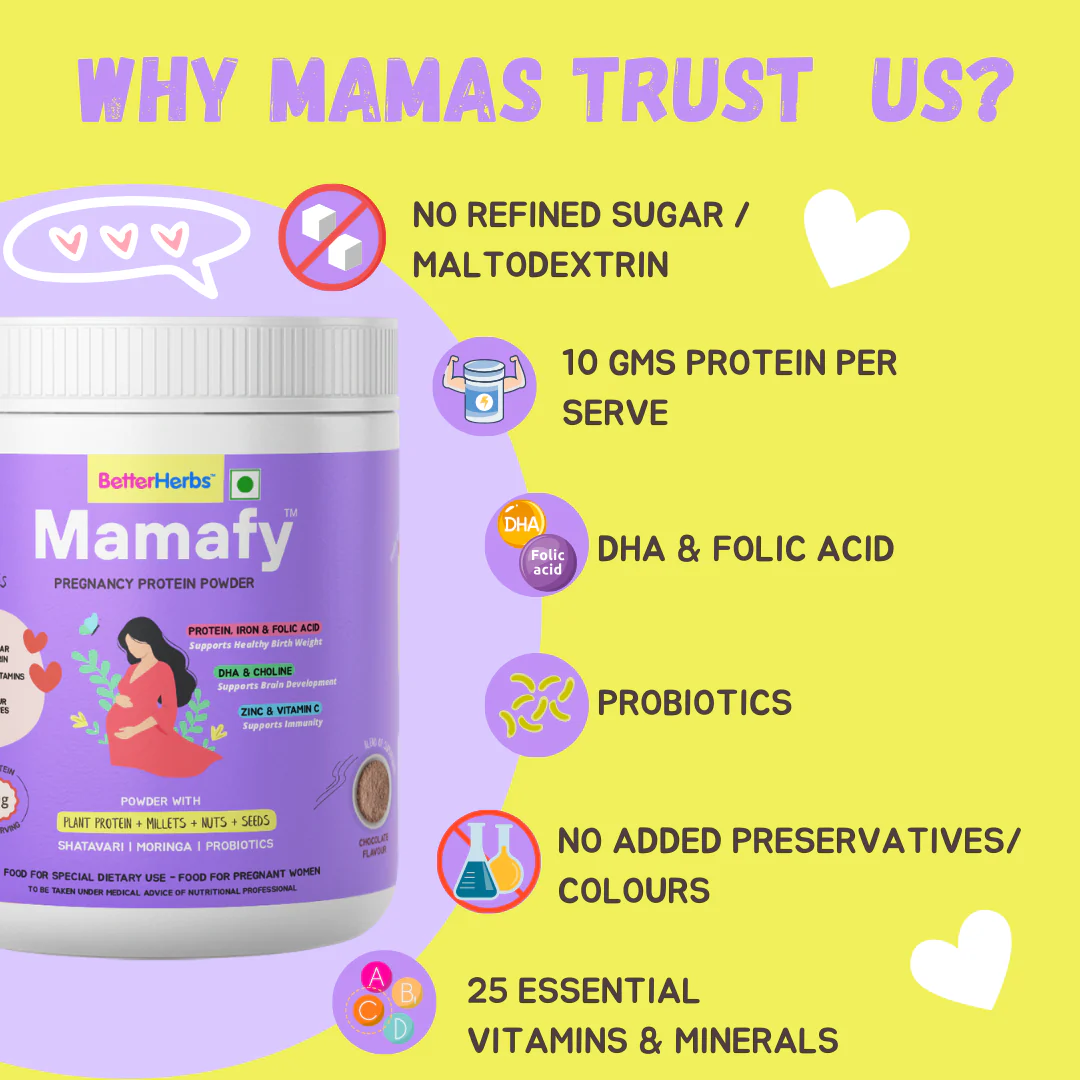 Mamafy Pregnancy Nutritional Protein Powder – 10g Plant Protein | DHA+Choline | Shatavari+Moringa | Birth Weight + Immunity + Brain Development Support - 325g - Image 46